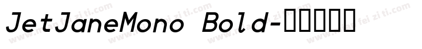 JetJaneMono Bold字体转换